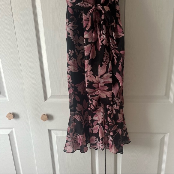 Connected Apparel Floral Dress Black & Pink Size 14 NWT - Picture 2 of 12